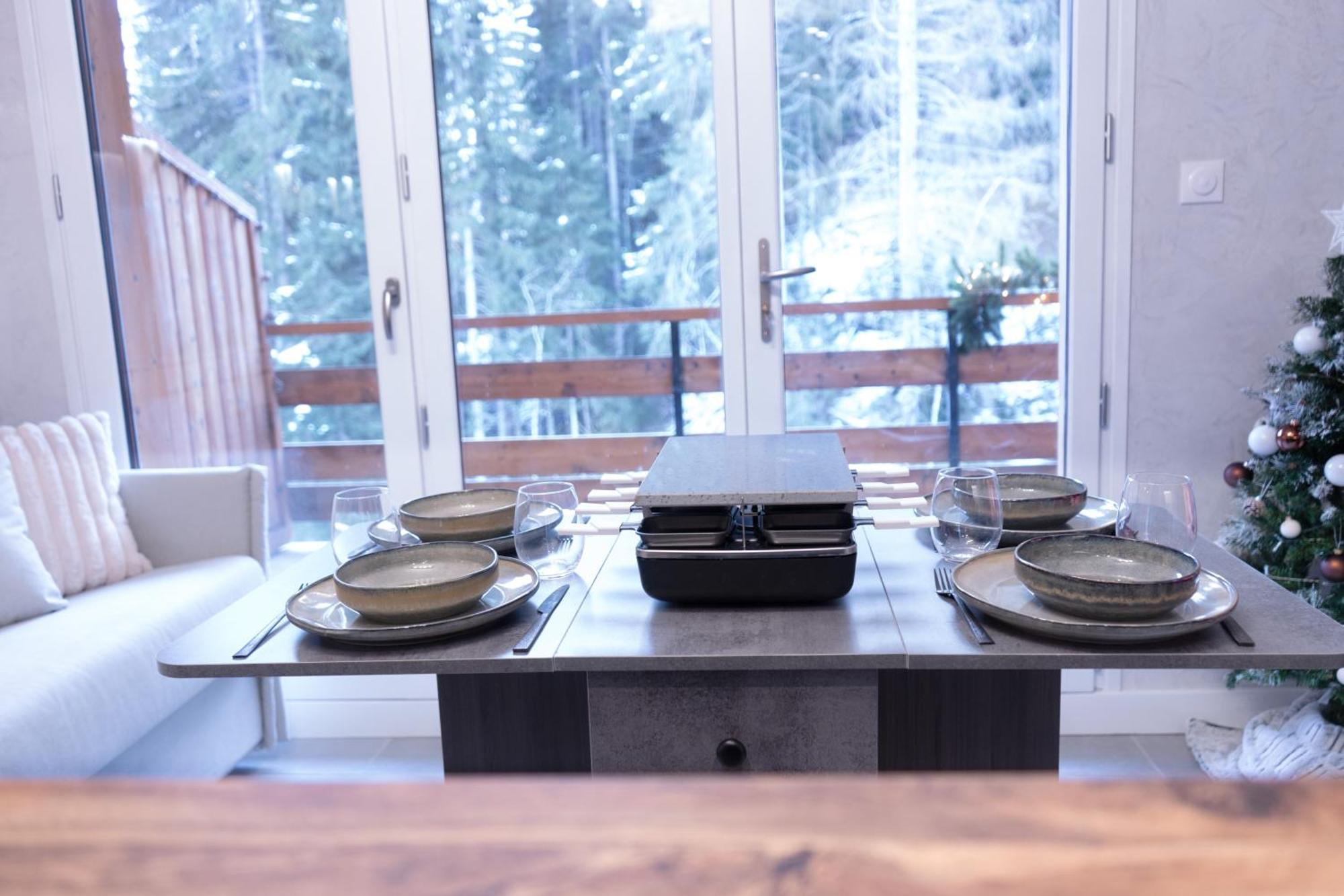 Studio Cabine Au Loup Blanc Avec Vue Mont Blanc Saint-Gervais-les-Bains Buitenkant foto