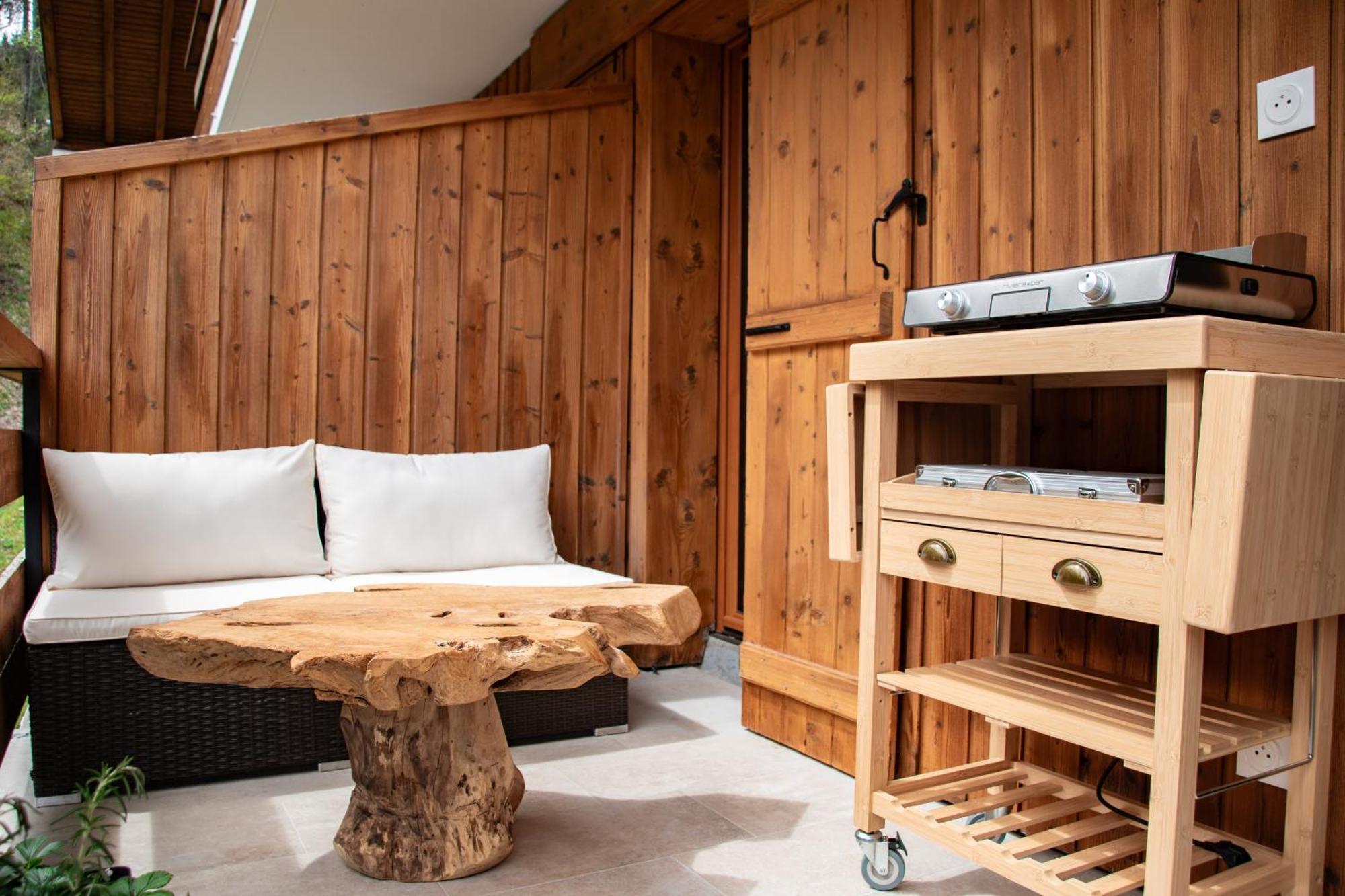 Studio Cabine Au Loup Blanc Avec Vue Mont Blanc Saint-Gervais-les-Bains Buitenkant foto