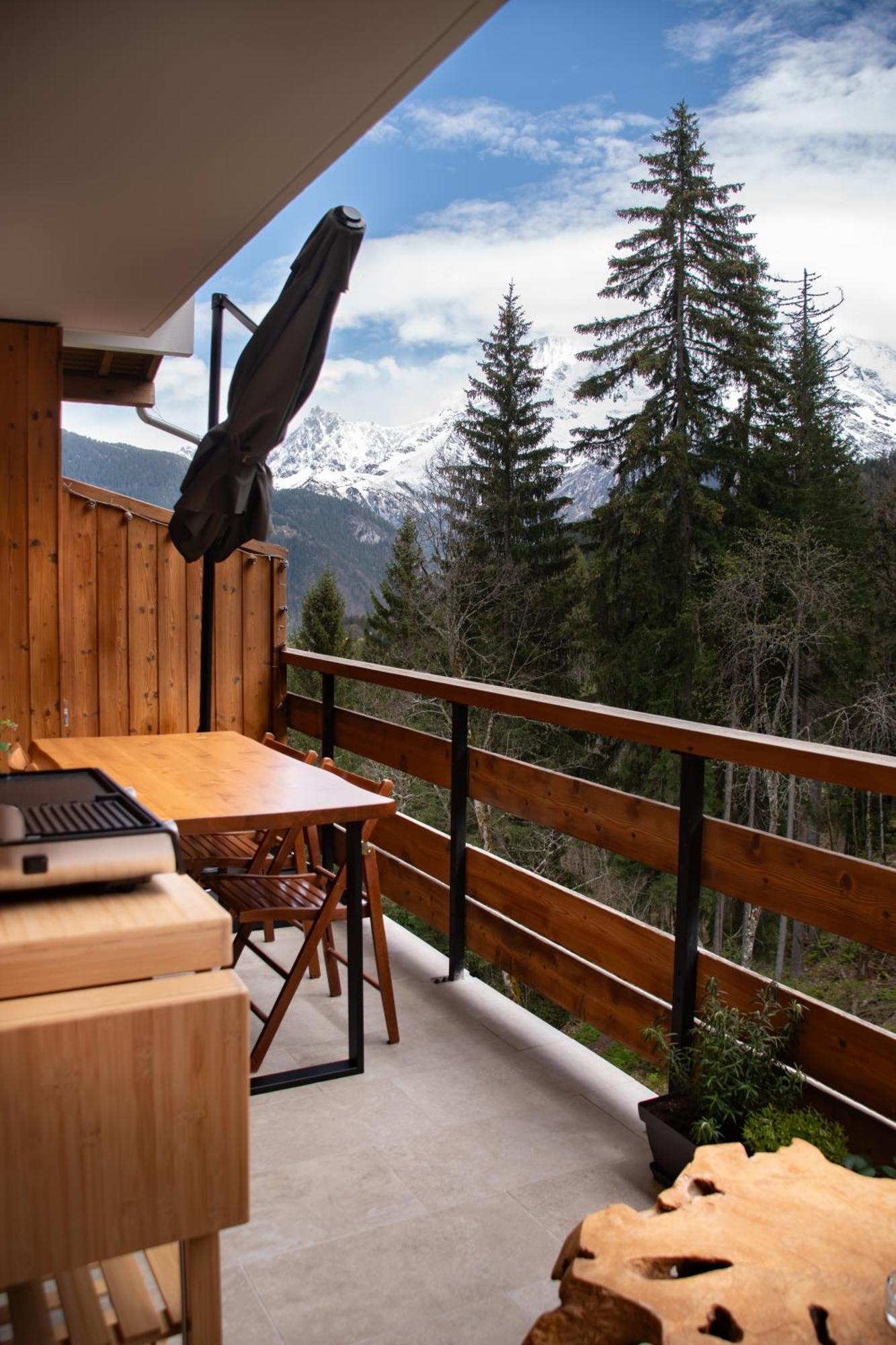 Studio Cabine Au Loup Blanc Avec Vue Mont Blanc Saint-Gervais-les-Bains Buitenkant foto