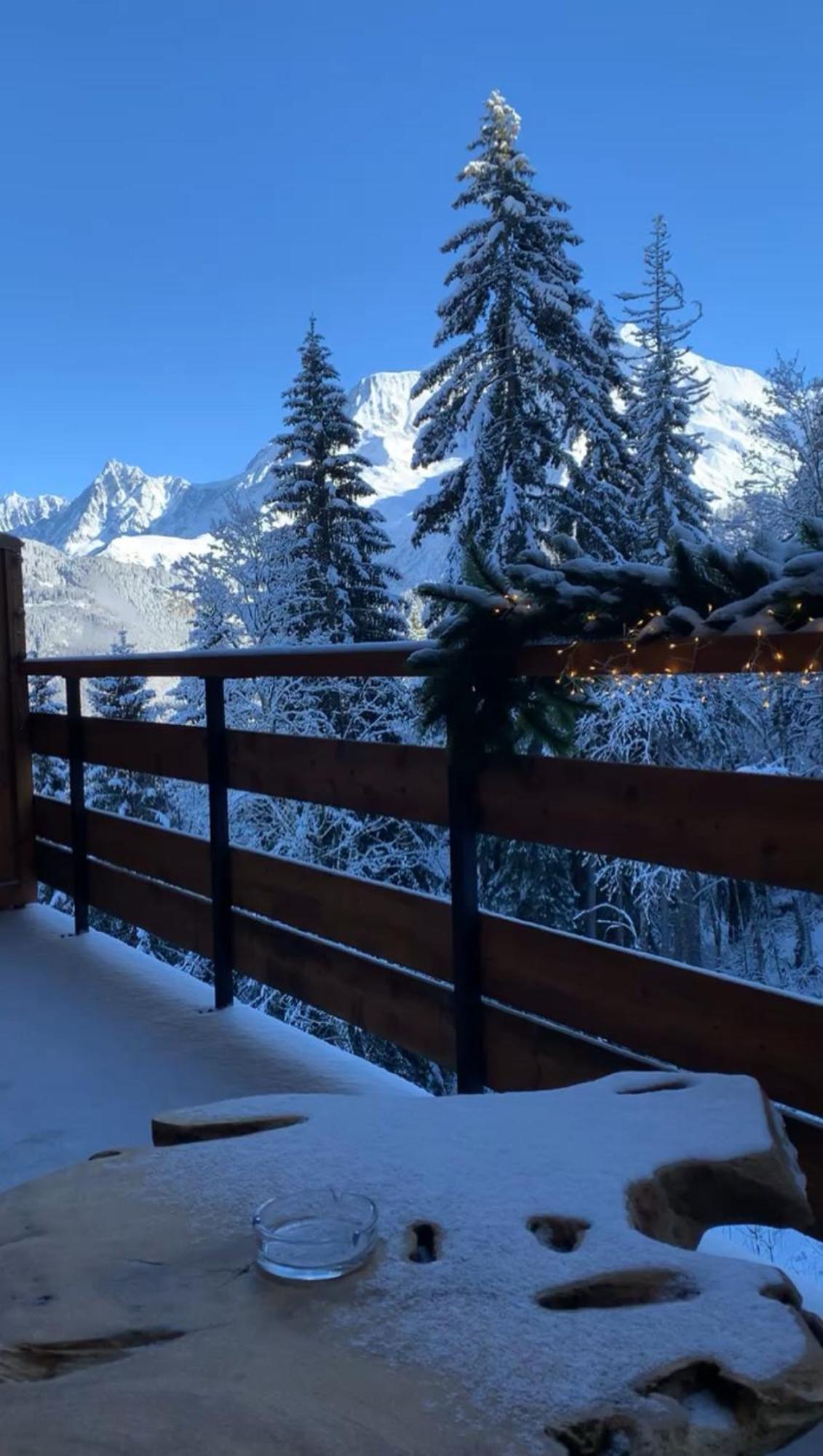 Studio Cabine Au Loup Blanc Avec Vue Mont Blanc Saint-Gervais-les-Bains Buitenkant foto